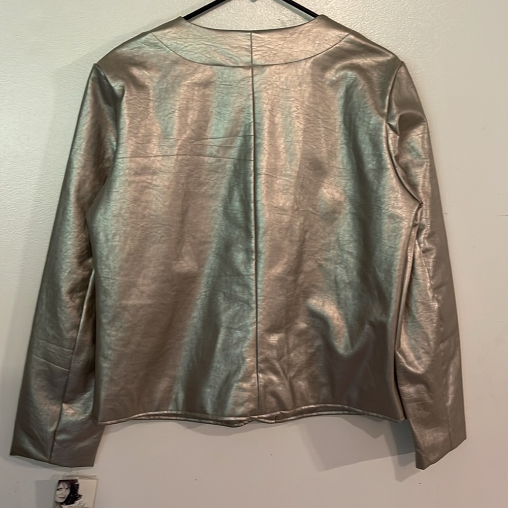 Jaclyn Smith Ladies Silver Jacket NEW Size L Vintage Classic for all occasions - Picture 6 of 6